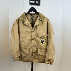 Vintage Canvas Hunting Chore Jacket with Patches